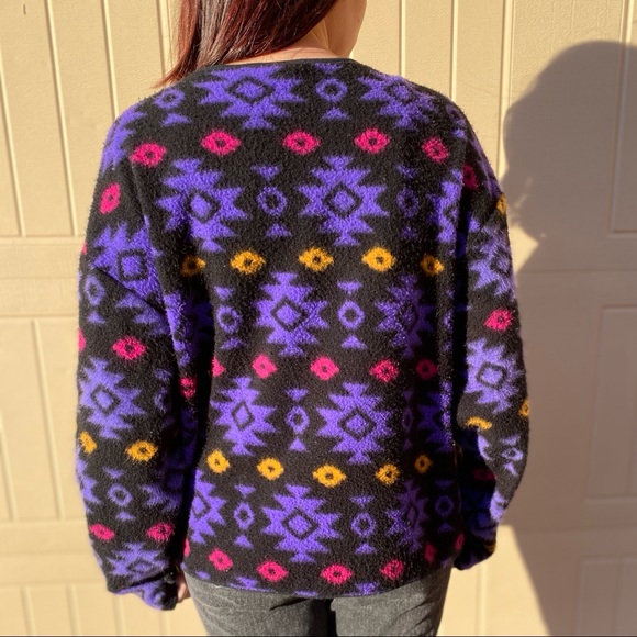 Vintage Geometric Fleece Jacket - Picture 6 of 7